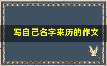 写自己名字来历的作文初中_关于名字的作文三年级