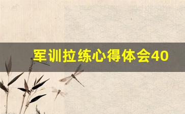 军训拉练心得体会400字_军训拉练十公里心得体会400字