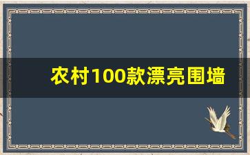 农村100款漂亮围墙