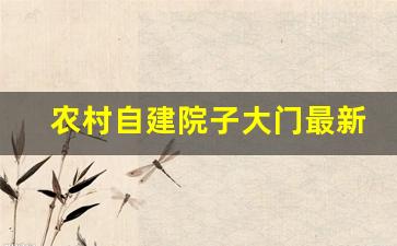 农村自建院子大门最新款_大门两边门垛子