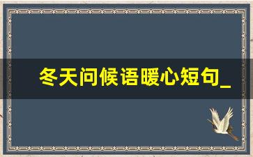 冬天问候语暖心短句_表达天冷的幽默句子