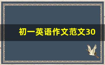 初一英语作文范文30篇带翻译