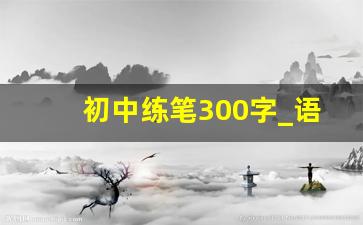 初中练笔300字_语文小练笔200字