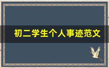 初二学生个人事迹范文