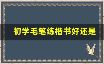 初学毛笔练楷书好还是隶书好