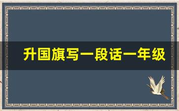 升国旗写一段话一年级_一年级升国旗一句话