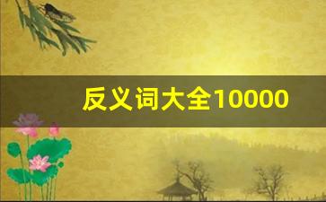 反义词大全10000个两个字