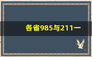 各省985与211一览表_985211分布在哪些城市