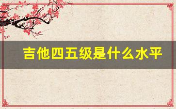 吉他四五级是什么水平_吉他难度等级对应关系