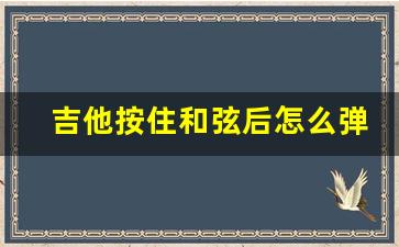 吉他按住和弦后怎么弹_吉他指弹需要按和弦吗