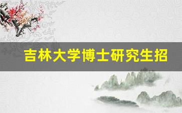 吉林大学博士研究生招生简章2021年_吉林大学2020考研招生简章