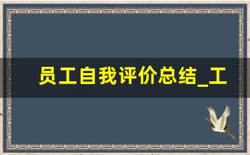 员工自我评价总结_工作表现自评