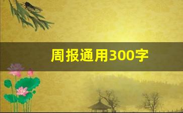 周报通用300字