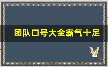 团队口号大全霸气十足_最牛口号八个字