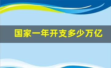 国家一年开支多少万亿