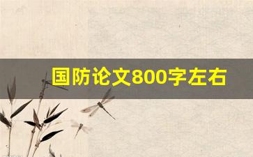 国防论文800字左右