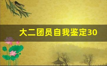 大二团员自我鉴定300字