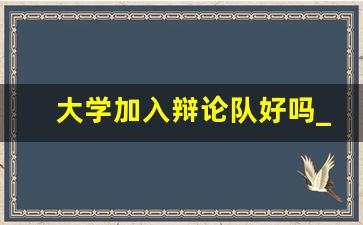 大学加入辩论队好吗_为什么要学辩论