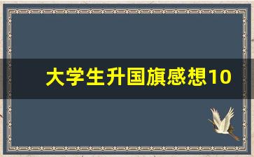 大学生升国旗感想1000字