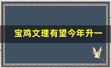 宝鸡文理有望今年升一本_宝鸡文理在二本中咋样