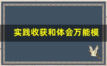 实践收获和体会万能模板_社会实践小结简短