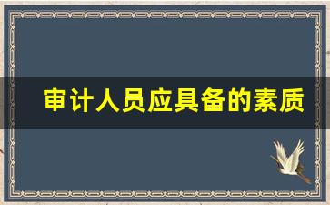 审计人员应具备的素质