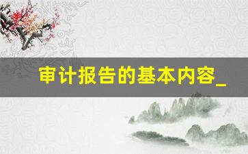 审计报告的基本内容_财务审计报告包括哪些内容