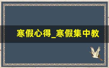 寒假心得_寒假集中教育心得体会2019