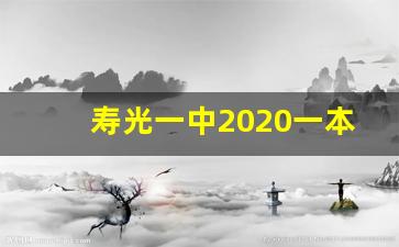 寿光一中2020一本上线率