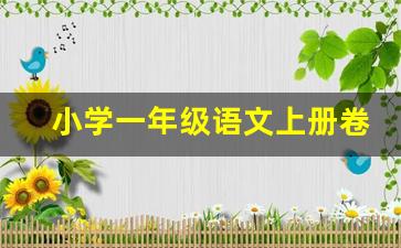 小学一年级语文上册卷_一年级上册语文卷