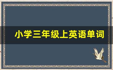 小学三年级上英语单词_小学英语三年级unit5课文