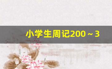 小学生周记200～300字暑假_周记应该怎么写