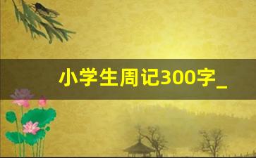 小学生周记300字_小学生周记300字范文