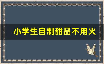 小学生自制甜品不用火