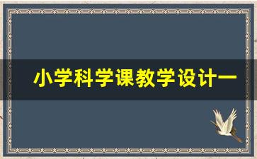 小学科学课教学设计一等奖_小学科学优质课比赛教案