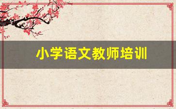 小学语文教师培训