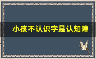 小孩不认识字是认知障碍吗