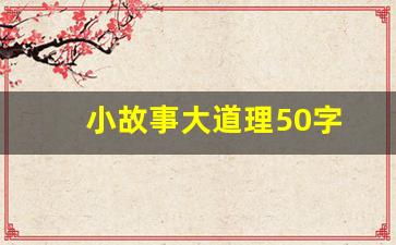 小故事大道理50字