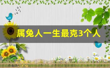 属兔人一生最克3个人