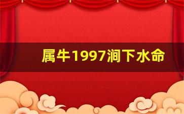 属牛1997涧下水命详解