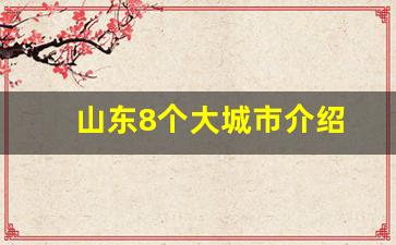 山东8个大城市介绍