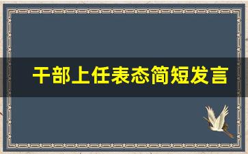 干部上任表态简短发言