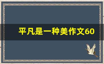 平凡是一种美作文600字10篇