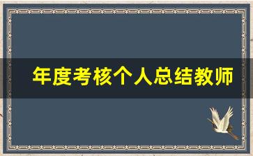 年度考核个人总结教师简短