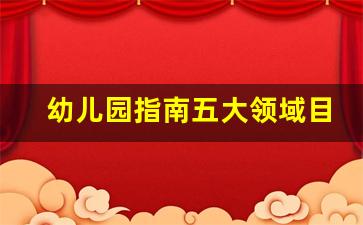 幼儿园指南五大领域目标的理解与运用