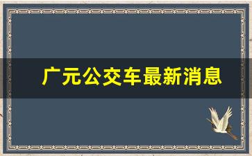 广元公交车最新消息