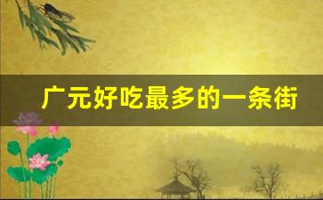 广元好吃最多的一条街_广元最好的6个景区