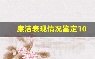 廉洁表现情况鉴定100字_廉洁情况审核意见10字