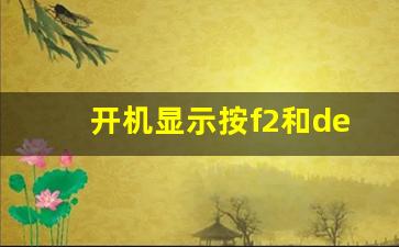 开机显示按f2和del但没反应_键盘按f2没反应怎么办