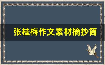 张桂梅作文素材摘抄简短_张桂梅的助人的精神